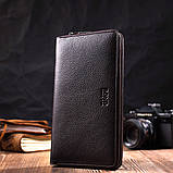 Цікавий чоловічий клатч з одним відділенням із натуральної шкіри BOND 22032 Коричневий, фото 5