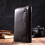 Цікавий чоловічий клатч з одним відділенням із натуральної шкіри BOND 22032 Коричневий, фото 6