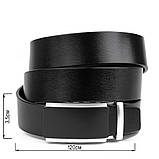 Ремінь чоловічий з автоматичною пряжкою Vintage 20294 Чорний, фото 3