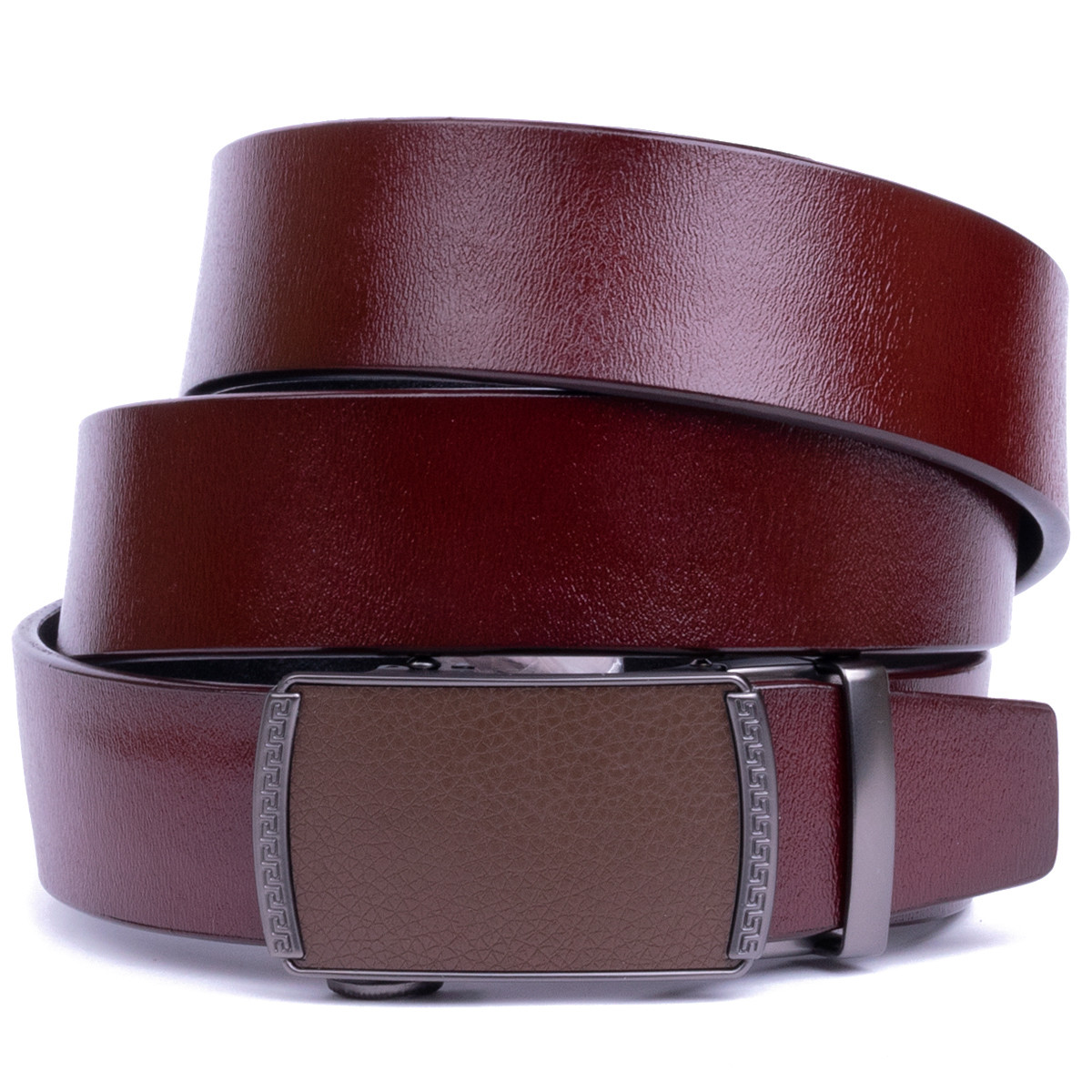 Ремінь чоловічий c пряжкою-автомат Vintage 20339 Коричневий, фото 1