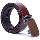 Ремінь чоловічий c пряжкою-автомат Vintage 20339 Коричневий, фото 2
