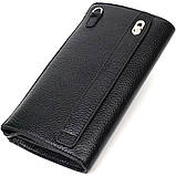 Функціональний чоловічий клатч із натуральної шкіри флотар BOND 22050 Чорний, фото 2