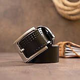 Ремінь з дірками чоловічий Vintage 20383 Чорний, фото 9