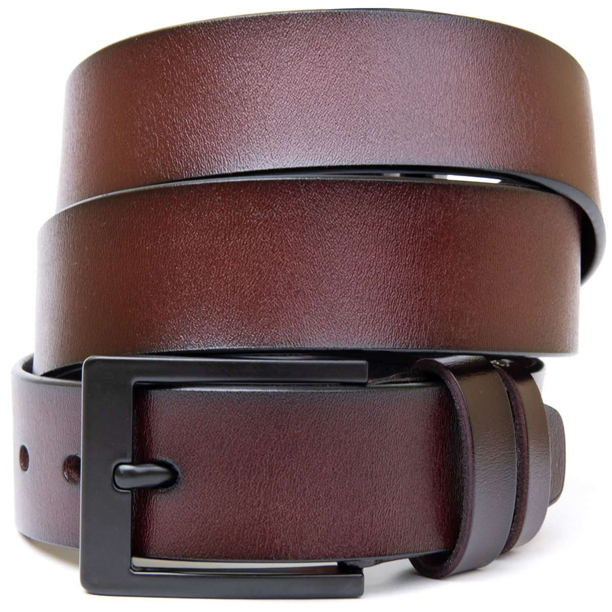 Ремінь з затемненою пряжкою чоловічий Vintage 20380 Коричневий, фото 1