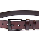 Ремінь з затемненою пряжкою чоловічий Vintage 20380 Коричневий, фото 2