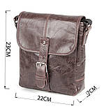 Сумка SHVIGEL 00855 з натуральної шкіри Коричнева, фото 3