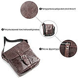 Сумка SHVIGEL 00855 з натуральної шкіри Коричнева, фото 4