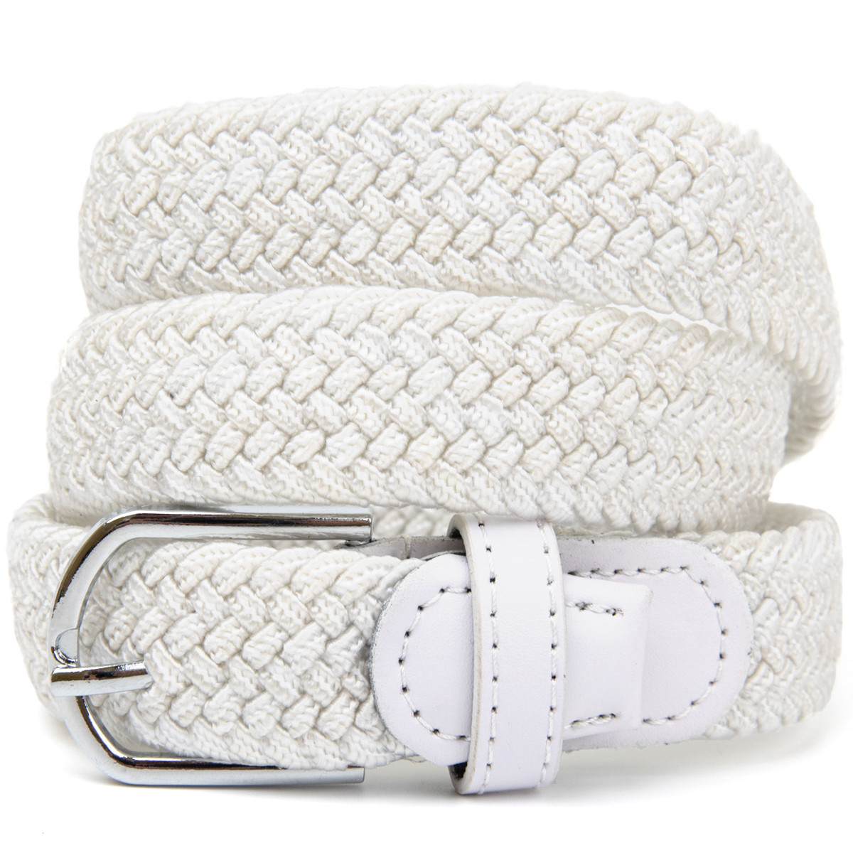 Текстильний жіночий ремінь класика Vintage 20545 Білий, фото 1