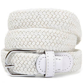 Текстильний жіночий ремінь класика Vintage 20545 Білий