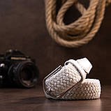 Текстильний жіночий ремінь класика Vintage 20545 Білий, фото 8