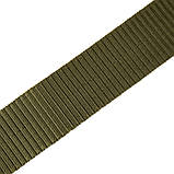 Текстильний ремінь з чорною пряжкою Vintage 20549 Хакі, фото 5