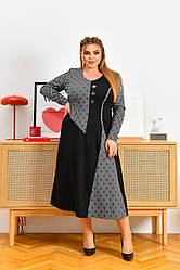 Елегантна сукня у великому розмірі довжина нижче коліна трикотаж