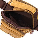 Відмінна невелика чоловіча сумка із щільного текстилю Vintage 22222 Пісочний, фото 6