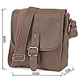 Сумка SHVIGEL 00890 з вінтажній шкіри Коричнева, фото 2