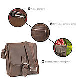 Сумка SHVIGEL 00890 з вінтажній шкіри Коричнева, фото 3