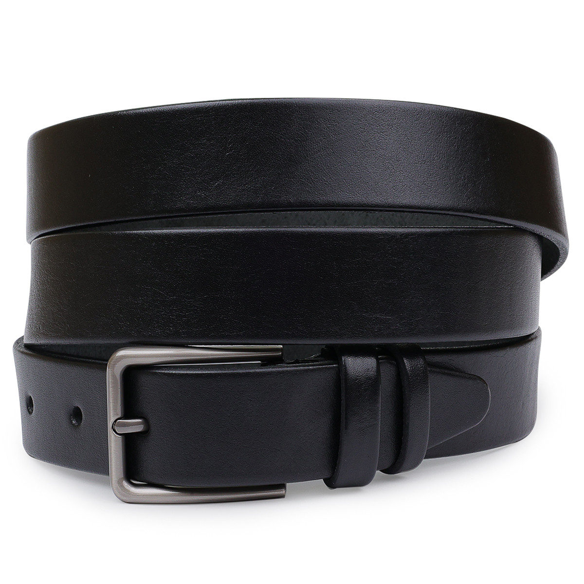 Шкіряний батальний ремінь для чоловіків Vintage 20700 Чорний, фото 1