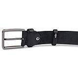 Шкіряний батальний ремінь для чоловіків Vintage 20700 Чорний, фото 3