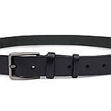 Шкіряний батальний ремінь для чоловіків Vintage 20700 Чорний, фото 4