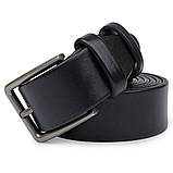 Шкіряний батальний ремінь для чоловіків Vintage 20700 Чорний, фото 5