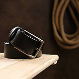 Шкіряний батальний ремінь для чоловіків Vintage 20700 Чорний, фото 8