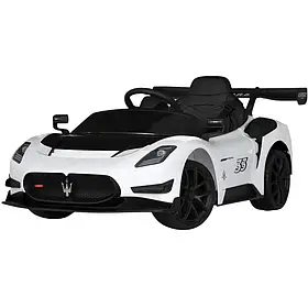 Дитячий одномісний електромобіль Maserati MC20 GT2 на потужних 4-х моторах з музикою Bambi M 5105EBLR-1 Білий