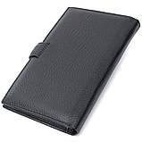 Універсальний чоловічий гаманець для грошей та документів з натуральної шкіри ST Leather 22735 Чорний, фото 2