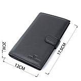 Універсальний чоловічий гаманець для грошей та документів з натуральної шкіри ST Leather 22735 Чорний, фото 3
