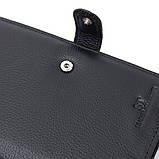Універсальний чоловічий гаманець для грошей та документів з натуральної шкіри ST Leather 22735 Чорний, фото 5