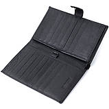 Універсальний чоловічий гаманець для грошей та документів з натуральної шкіри ST Leather 22735 Чорний, фото 6