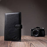 Універсальний чоловічий гаманець для грошей та документів з натуральної шкіри ST Leather 22735 Чорний, фото 10