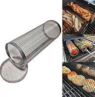 Клітка-барабан Kozak Grill для барбекю з вилкою, кругла, 30x9,3cm, фото 8