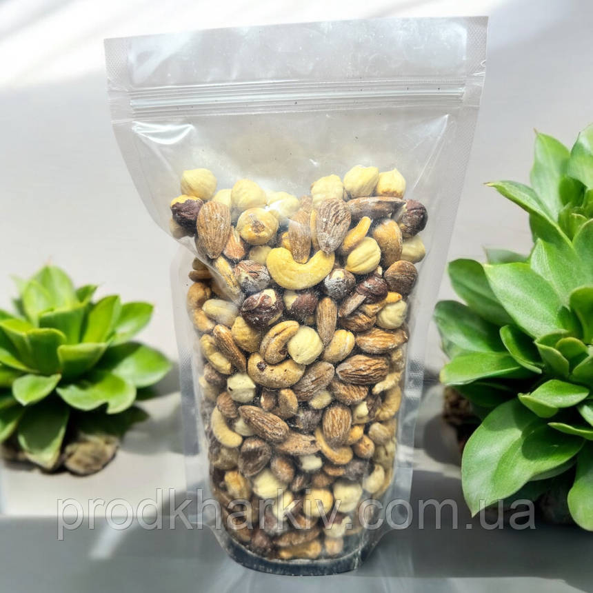 Мікс смажених солоних Горіхів Кешью Фундук Мигдаль, фото 1