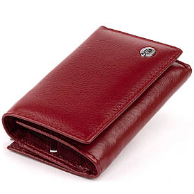 Горизонтальне портмоне зі шкіри жіноче на магніті ST Leather 19333 Бордове