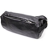 Оригінальна сумка через плече з натуральної шкіри GRANDE PELLE 11649 Чорна, фото 2