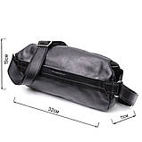 Оригінальна сумка через плече з натуральної шкіри GRANDE PELLE 11649 Чорна, фото 3