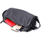 Оригінальна сумка через плече з натуральної шкіри GRANDE PELLE 11649 Чорна, фото 7