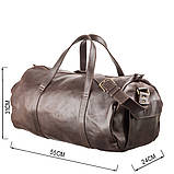 Сумка дорожня Grande Pelle 11044 Коричнева, фото 3