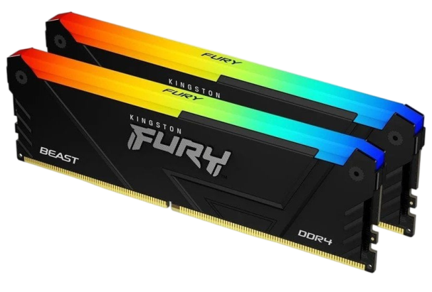Оперативна пам'ять Kingston Fury 32GB (2x16GB) DDR4 3600MHz Beast RGB Black (KF436C18BB2AK2/32)