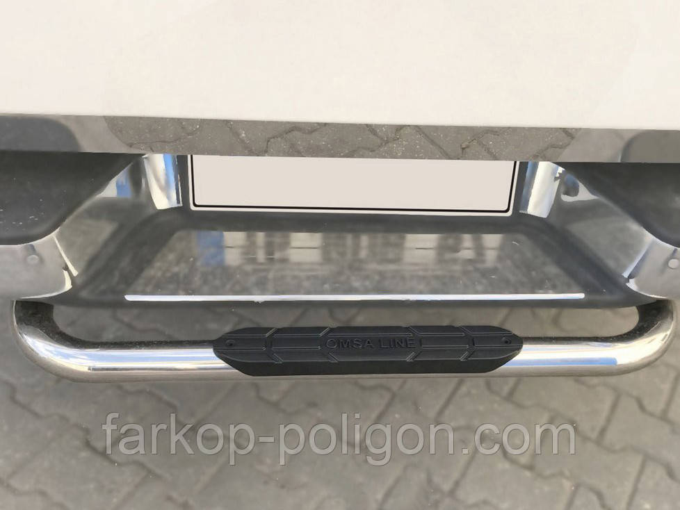 Задній захист Omsa (нерж) 70 мм для Isuzu D-Max 2011-2019 рр, фото 1