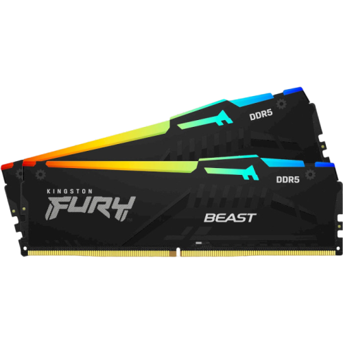 Оперативна пам'ять Kingston Fury 16GB (2x8GB) DDR5 5600MHz Beast RGB Black (KF556C36BBEAK2-16)