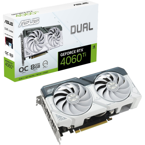 Відеокарта GeForce RTX 4060 Ti 8GB Asus Dual White OC (DUAL-RTX4060TI-O8G-WHITE)