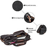 Сумка текстильна для ноутбука Vintage 20182 Чорна, фото 4