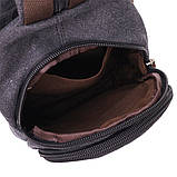 Текстильна сумка з ущільненою спинкою через плече Vintagе 22172 Чорний, фото 6