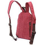 Чоловіча стильна сумка через плече з ущільненою спинкою Vintagе 22175 Бордовий, фото 2