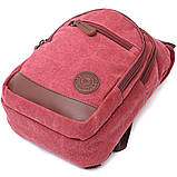 Чоловіча стильна сумка через плече з ущільненою спинкою Vintagе 22175 Бордовий, фото 5