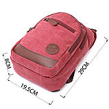 Чоловіча стильна сумка через плече з ущільненою спинкою Vintagе 22175 Бордовий, фото 3