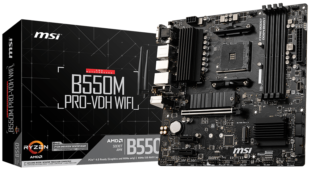 Материнська плата MSI B550M Pro-VDH WIFI Socket AM4 (B550M PRO-VDH WIFI)