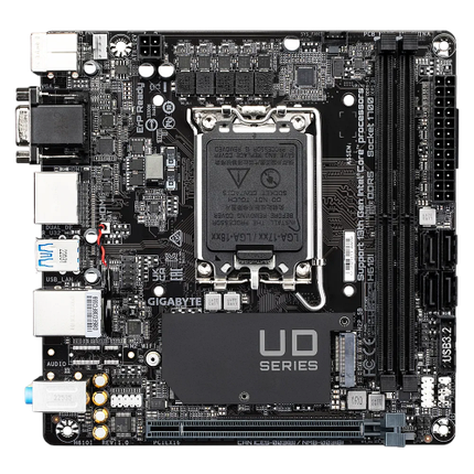 Mатеринська плата s1700 Intel H610 2хDDR5 2xDP/HDM I/VGA 1xM.2 GbE LAN Mini-ITX H610I, фото 3
