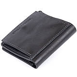 Вертикальне глянсове портмоне з накладною монетницьою GRANDE PELLE 11329 Чорне, фото 2