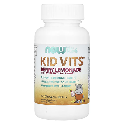 Вітаміни для дітей NOW Foods Kid Vits 120 chewables, фото 1